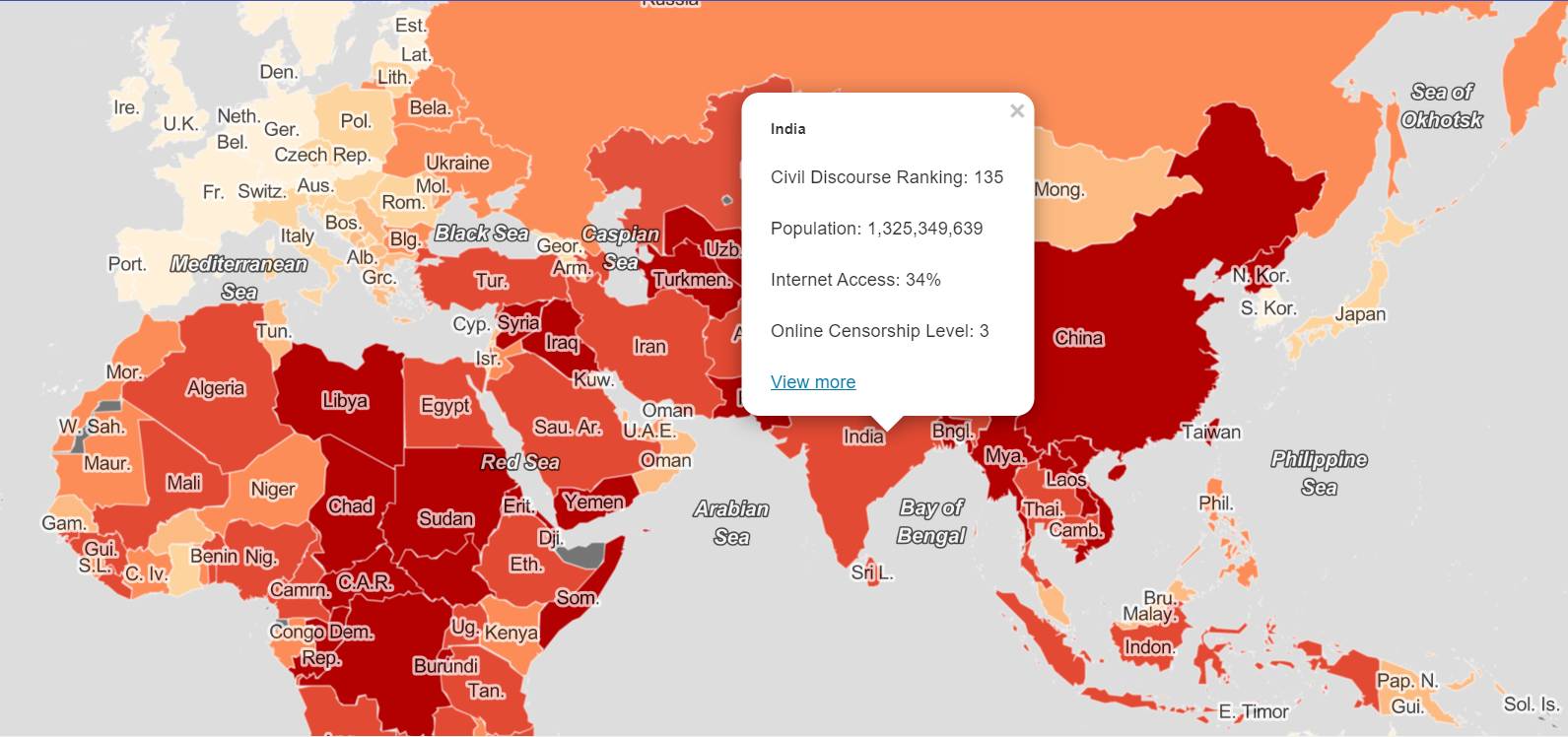 Global Civil Discourse Map screenshot